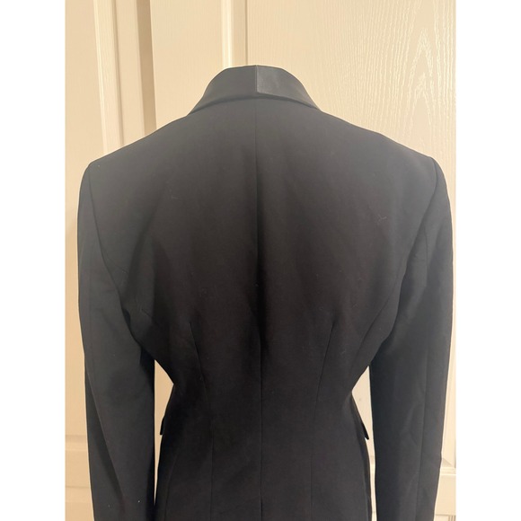 BCBGMAXAZRIA Black Tuxedo Blazer Shawl Collar Satin Lapel Women XS - Picture 5 of 6